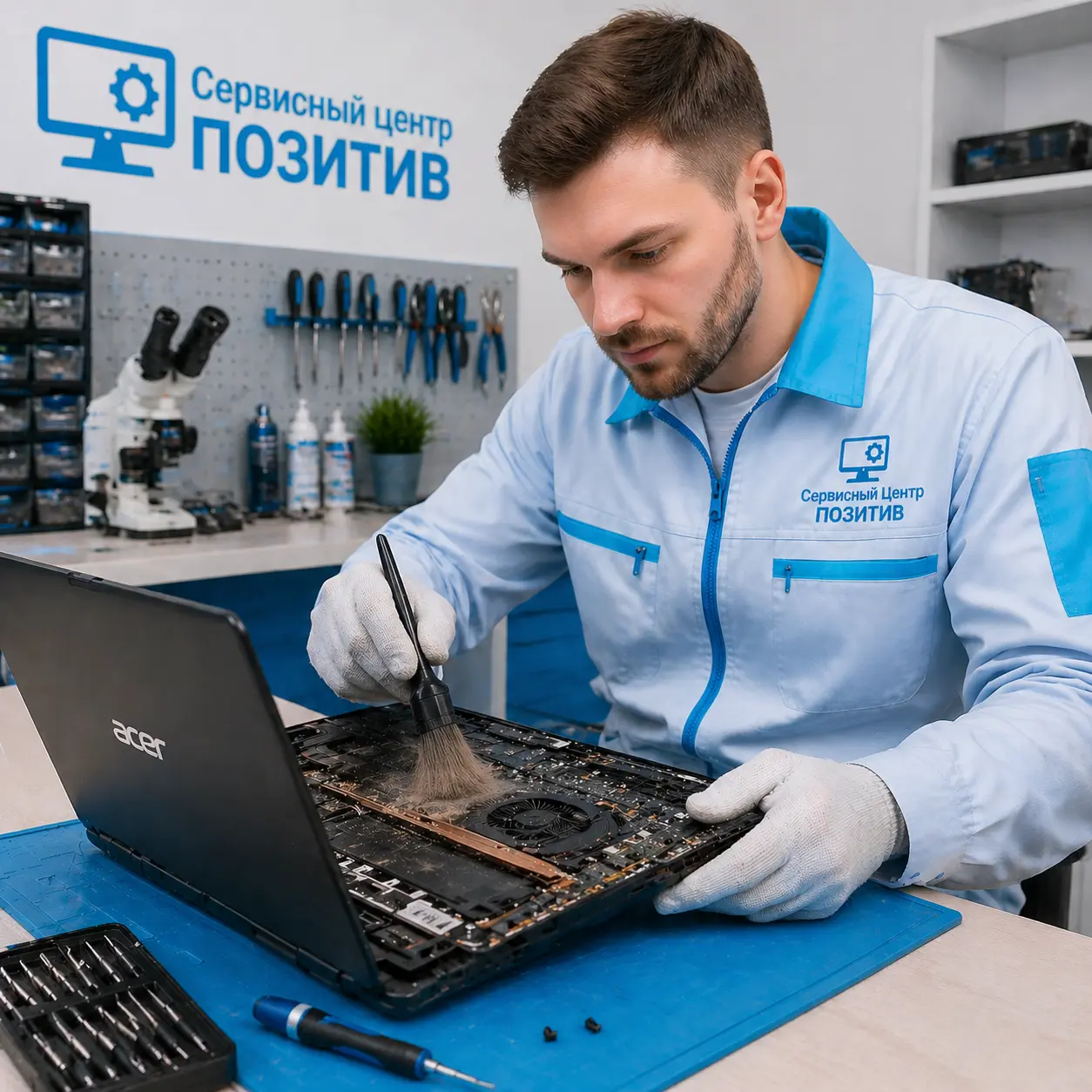 Чистка ноутбука Acer от пыли в Бахчисарае | Замена термопасты