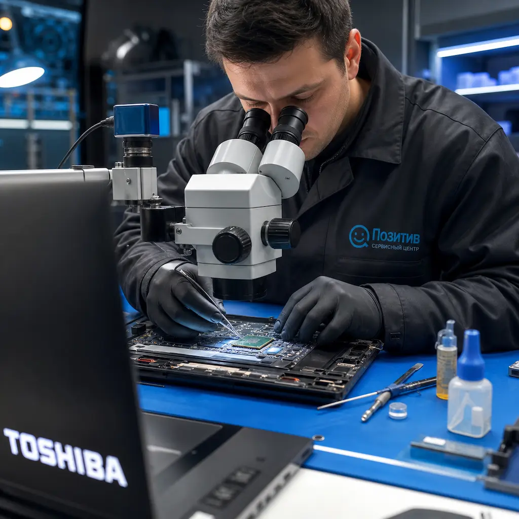 Замена видеокарты ноутбука Toshiba в Бахчисарае