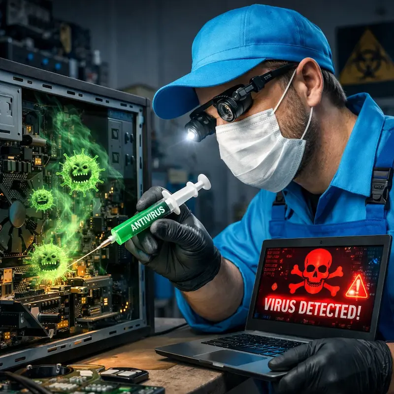 Лечение компьютера от вирусов в Бахчисарае на дому