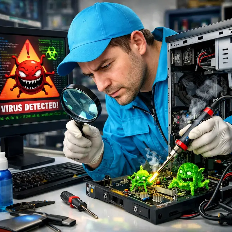 Вылечить компьютерный вирус в Бахчисарае