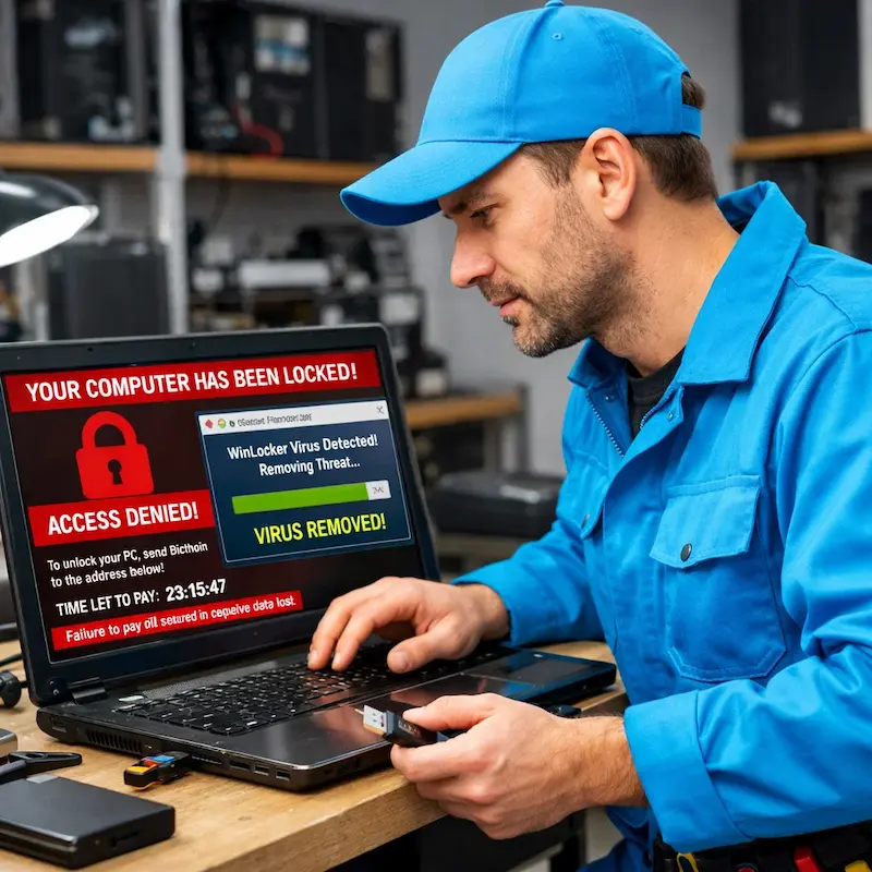 Поможем разблокировать компьютер и ноутбук в Бахчисарае